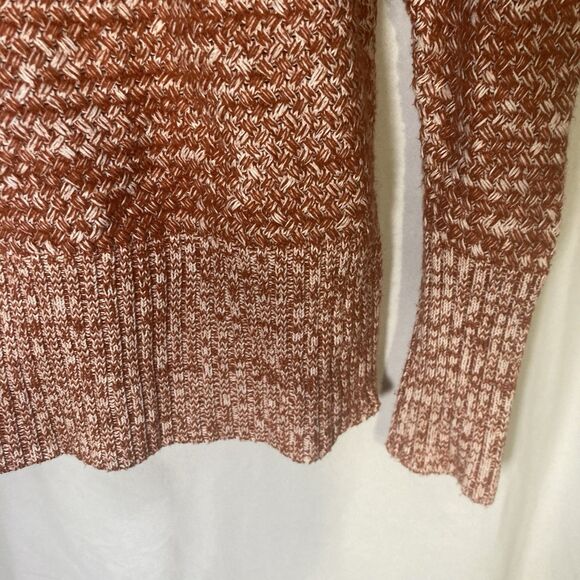 UNIVERSAL THREAD burnt brown white marled crew neck raglan sleeve sweater XS - Picture 7 of 9
